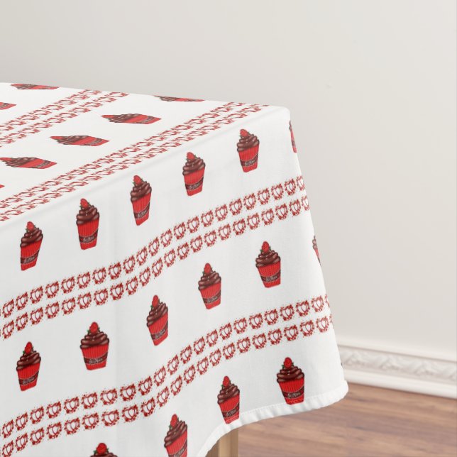 Valentine's Day Tablecloth Cupcake (In Situ)