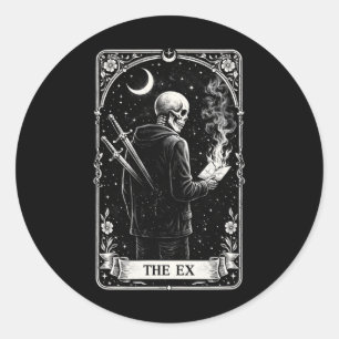 Valentines Day Tarot Card The Ex Gothic Love Break Classic Round Sticker