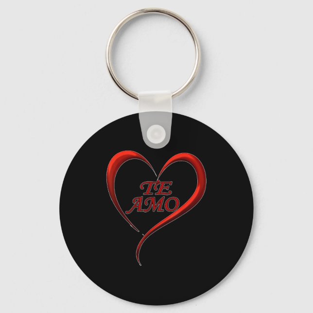 Valentines Day Te Amo Spani-shirt  Key Ring (Front)