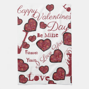 VALENTINES DAY TEA TOWEL