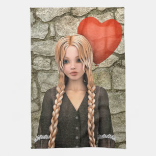 Valentines Day Tea Towel