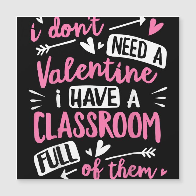 Valentines Day Teacher Funny Classroom School Vale (Front)