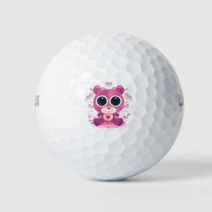 Valentine's Day Teddy Bear Golf Balls