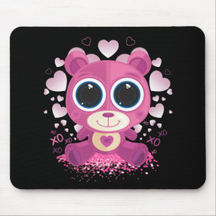 Valentine's Day Teddy Bear Mouse Pad