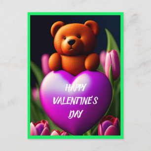 Valentine's Day Teddy Bear postcard