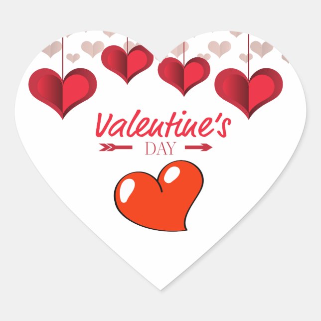 Valentine's day text with heart sticker (Front)