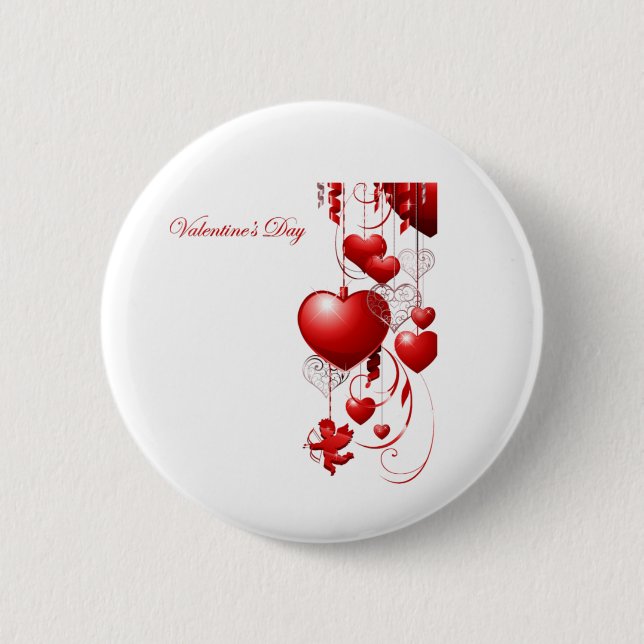 Valentine's day Theme Design 6 Cm Round Badge (Front)