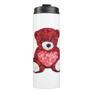 Valentine's day Theme Teddy Bear Design Thermal Tumbler