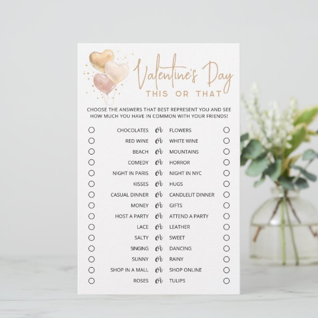 Valentine's day This or that Game Editable game (Standing Front)