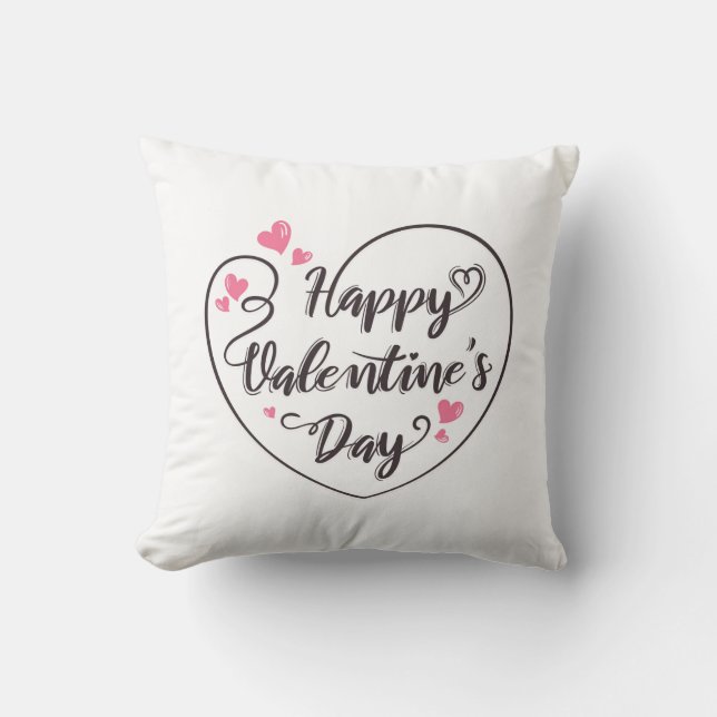 Valentine's Day Throw Pillow (Front)