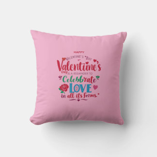 "Valentine's Day Throw Pillow – Celebrate Love in