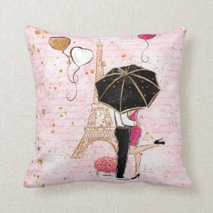Valentine's Day Throw Pillow, Love Couple Cushion