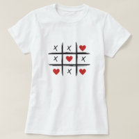 Valentine's day tic tac toe hearts kisses