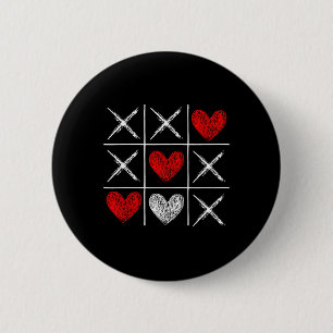 Valentines Day Tic-tac-toe Xo-xo Funny Valentine G 6 Cm Round Badge