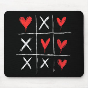 Valentines Day Tic-tac-toe Xo-xo Funny Valentines Mouse Pad