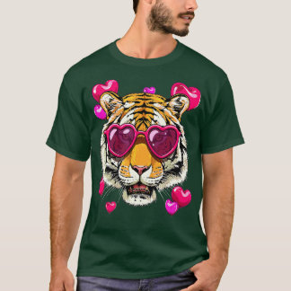 Valentines Day Tiger Funny Animal Tiger Lover  T-Shirt