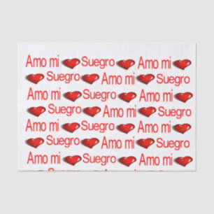 Valentine's Day Tissue Paper Amo mi Suegro Hearts