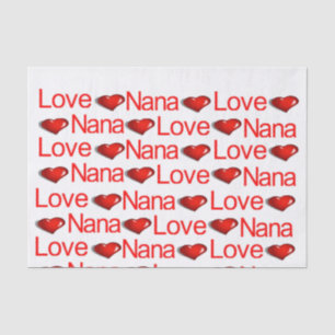Valentine's Day Tissue Paper Love Nana Red Hearts