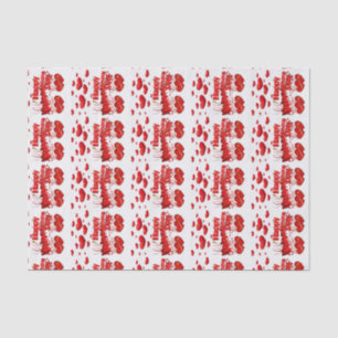 Valentine's Day Tissue Paper Red Hearts