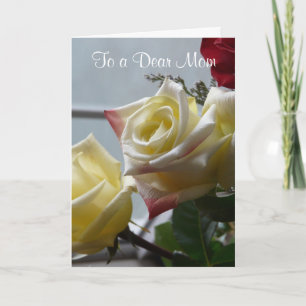 Valentine's Day/To a Dear Mum-Yellow Roses Holiday Card