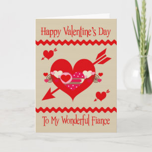 Valentine's Day To Fiance greeting card