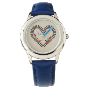 Valentines Day Train Railroad Heart  Watch