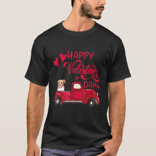 Valentines Day Truck Heart Carrying Boxer Dog Love T-Shirt