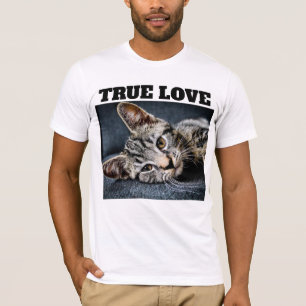 VALENTINE'S DAY TRUE LOVE CAT PHOTO T-SHIRT