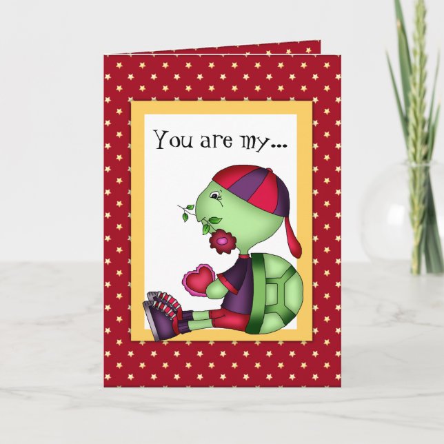 Valentine's Day Turtle greeting card (Front)