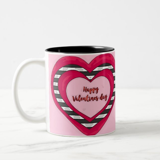 Valentine's Day  Two-Tone Coffee Mug (Left)