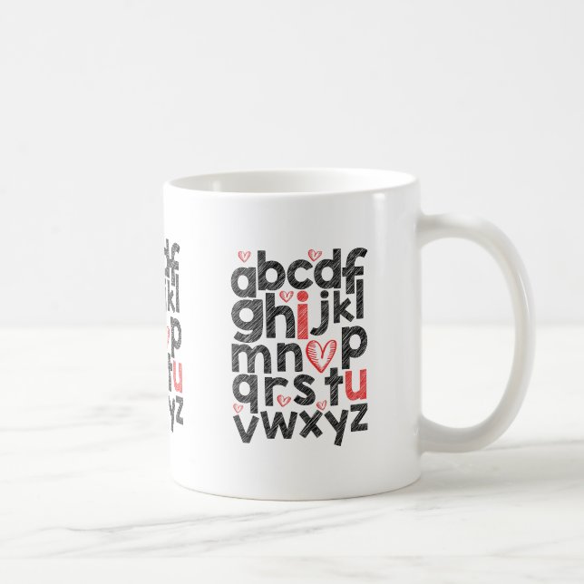 Valentines Day Typography Design for Teachers Coffee Mug (Right)