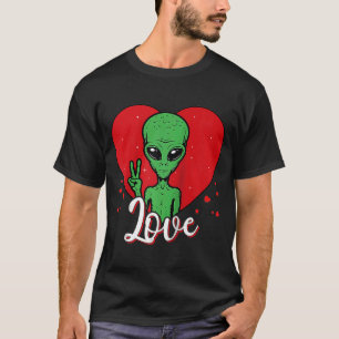 Valentine's Day UFO Alien Enthusiast Cute Alien Co T-Shirt