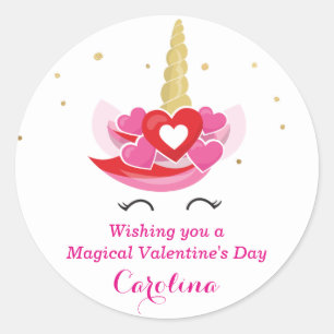 Valentine's Day Unicorn Sticker