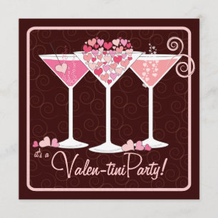 Valentines Day Valentini Martini Party Invitation