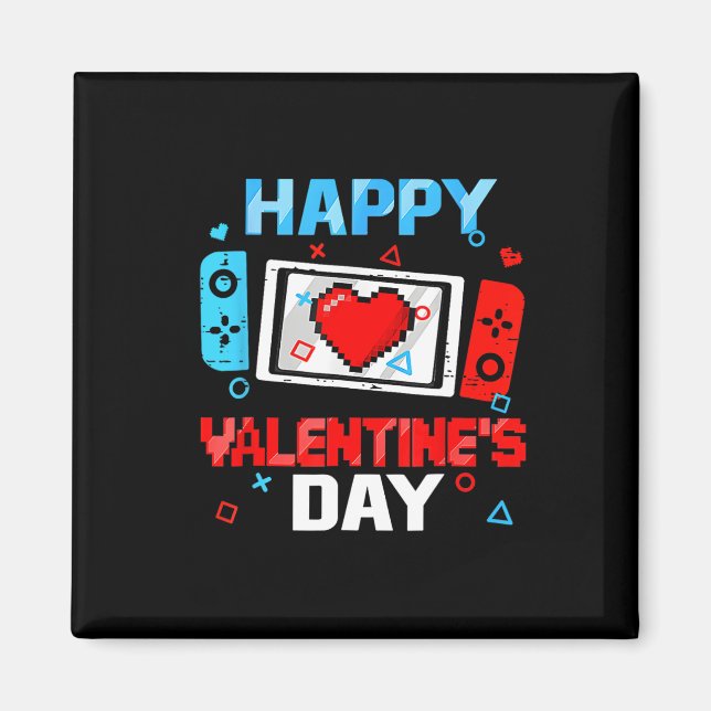 Valentines Day Video Game Controller Heart Boy Tod Magnet (Front)