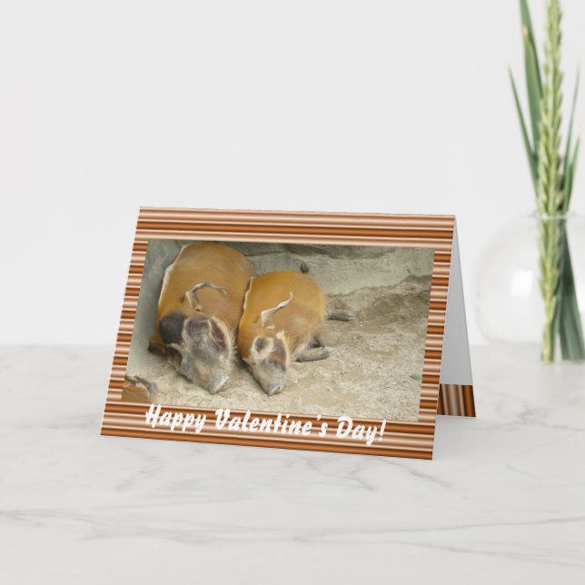 Valentine's day_ warthog Card (Front)