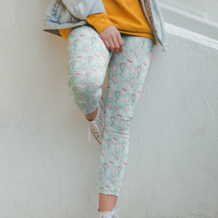 Valentine's Day Watercolor Heart Treats Cookies  Leggings