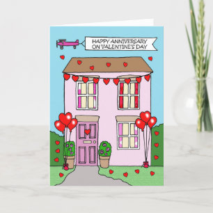 Valentine's Day Wedding Anniversary Holiday Card