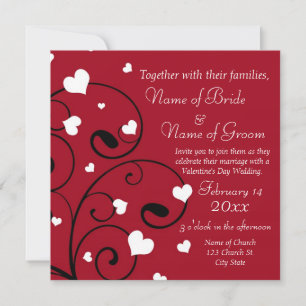 Valentine's Day Wedding Invitation Cards