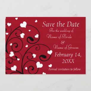 Valentine's Day Wedding Photo Save the Date Cards