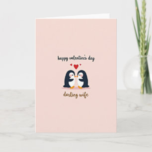 Valentines Day Wife Cute Penguin Card