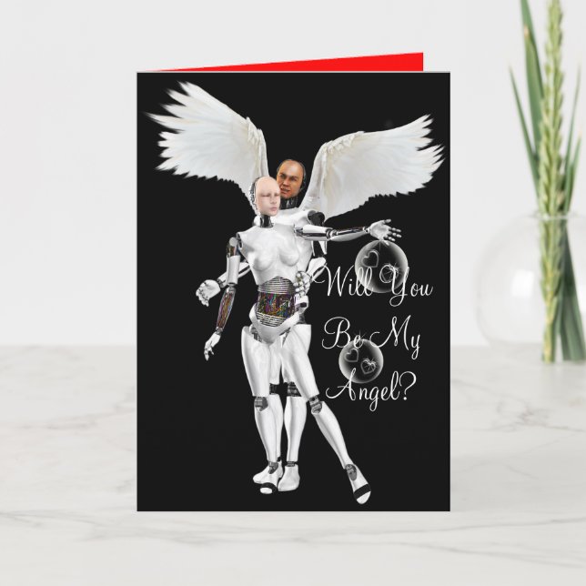 Valentine's Day Will You Be My Angel? Card (Front)
