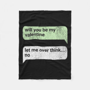 Valentines Day Will You Be My Valentine Chat 1 Fleece Blanket