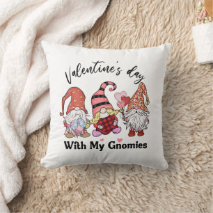 Valentines day with my gnomies Personalised Cushion