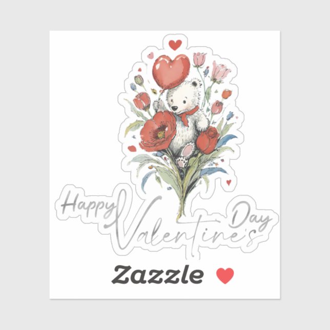 Valentine's Day with Rich Teddy Bear (Sheet)