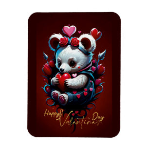 Valentine's Day with Rich Teddy Bear Magnet