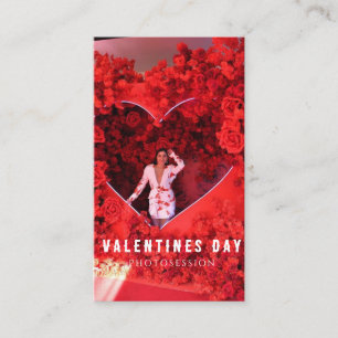 Valentine's Day Woman Girl Photosession Business Card