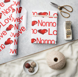 Valentine's Day Wrapping Paper Love Nunno Hearts