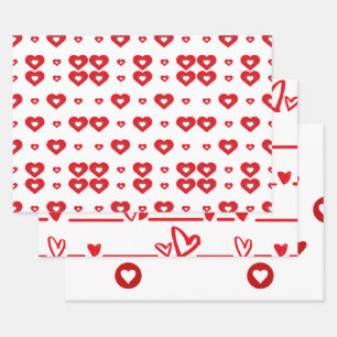 Valentines day  wrapping paper sheet