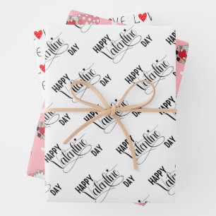 Valentine's Day Wrapping Paper Sheet